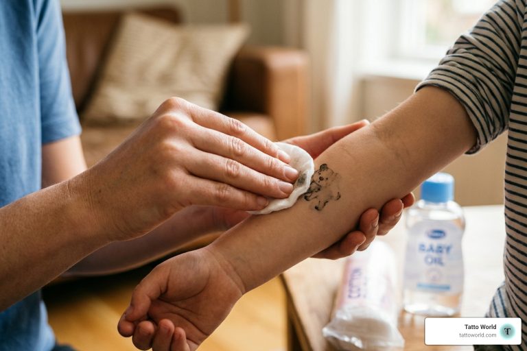 how to remove temporary tattoo ink from skin